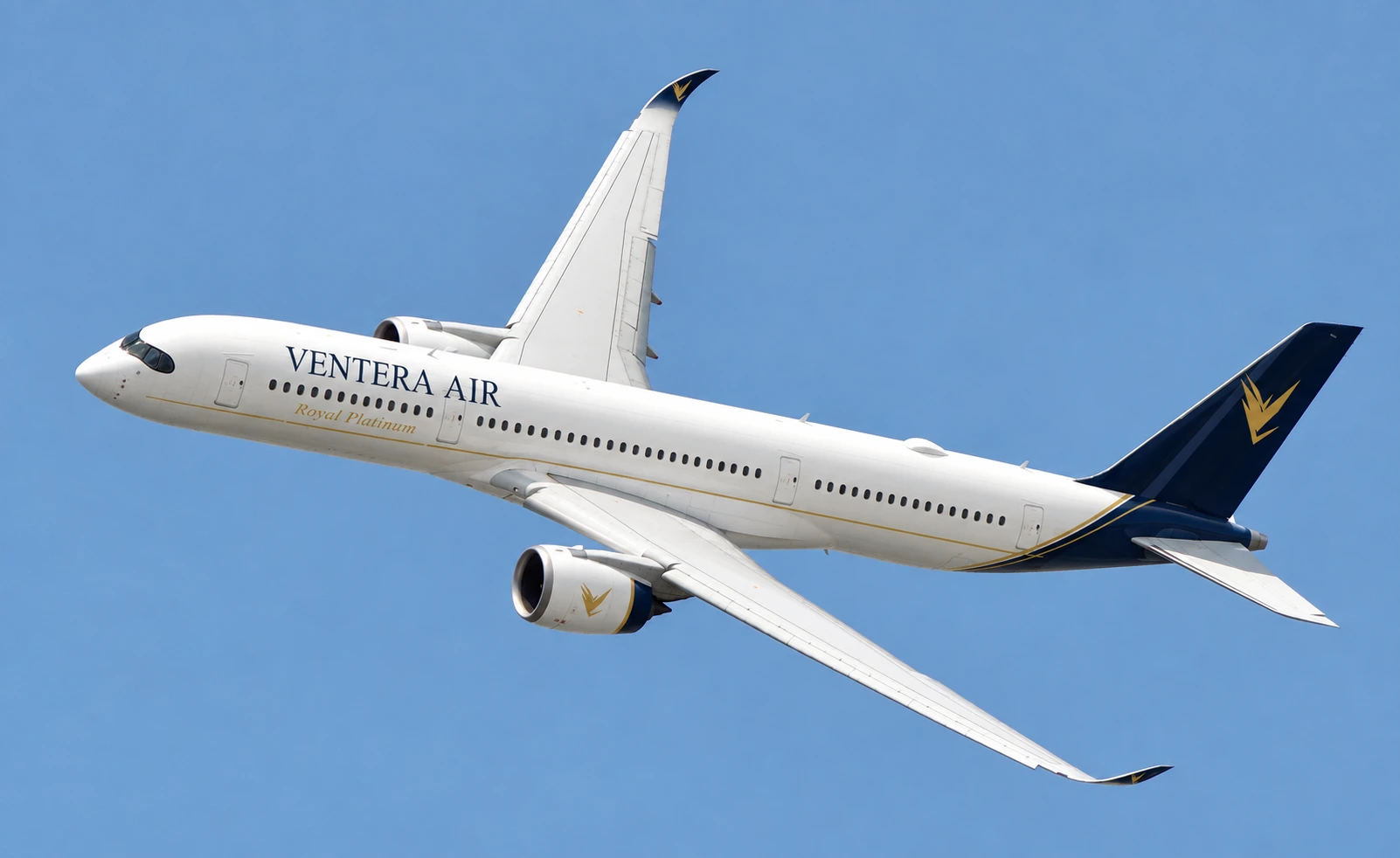 Airbus A350 in Ventera-Lackierung – Visualisierung